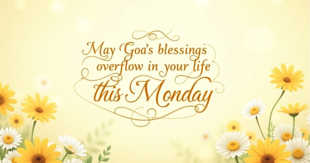 Faith-Based Monday Morning Blessings and Prayers