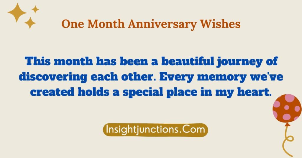 One Month Anniversary Wishes