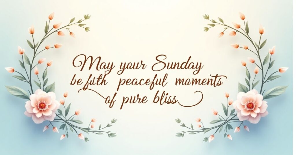 Peaceful Sunday Blessings for Rest and Renewal