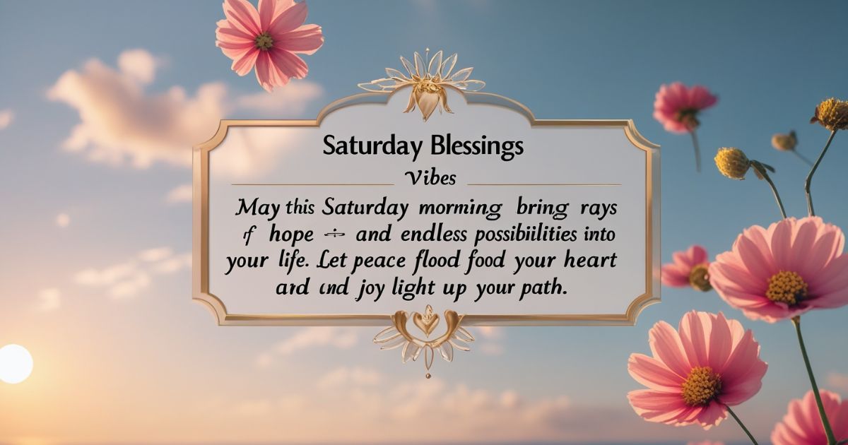 Saturday Blessings,