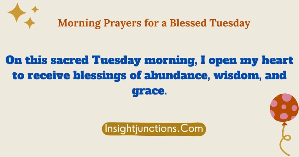 Morning Prayers for a Blessed Tuesday